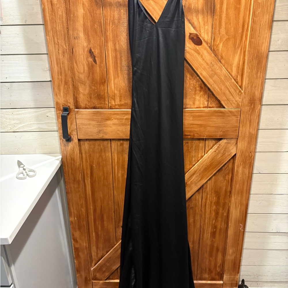 Commense Black Backless Dress XS NWT